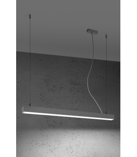 Integrated LED  115cm Linear Straight Bar Pendant Light Grey 4000K-2