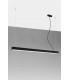 Integrated LED  115cm Linear Straight Bar Pendant Light Black 3000K-1