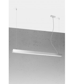 Integrated LED  115cm Linear Straight Bar Pendant Light Grey 3000K-1