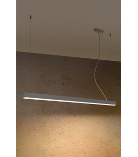 Integrated LED  115cm Linear Straight Bar Pendant Light Grey 3000K-2