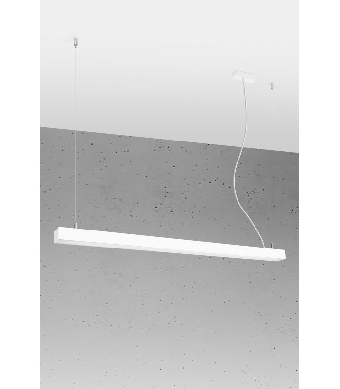 Integrated LED  115cm Linear Straight Bar Pendant Light White 4000K-1