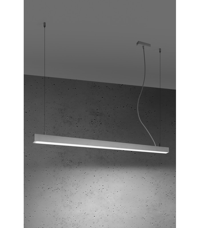 Integrated LED  115cm Linear Straight Bar Pendant Light White 4000K-2