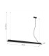 Integrated LED  115cm Linear Straight Bar Pendant Light Black 4000K