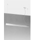 Integrated LED  145cm Linear Straight Bar Pendant Light Grey 4000K-1
