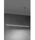 Integrated LED  145cm Linear Straight Bar Pendant Light Grey 4000K-2