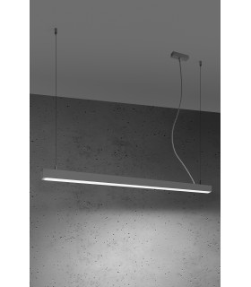 Integrated LED  145cm Linear Straight Bar Pendant Light Grey 4000K-2