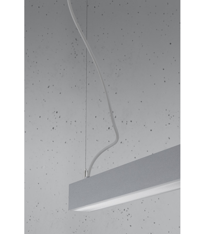 Integrated LED  145cm Linear Straight Bar Pendant Light Grey 4000K-7