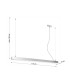 Integrated LED  145cm Linear Straight Bar Pendant Light Grey 4000K