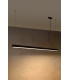 Integrated LED  145cm Linear Straight Bar Pendant Light Black 3000K-2