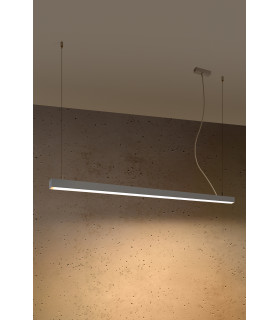 Integrated LED  145cm Linear Straight Bar Pendant Light Grey 3000K-2