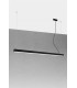 Integrated LED  145cm Linear Straight Bar Pendant Light Black 4000K-1