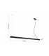 Integrated LED  145cm Linear Straight Bar Pendant Light Black 4000K