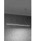 Integrated LED  80cm Straight Bar Pendant Light Grey 4000K-2