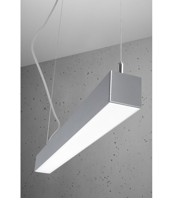 Integrated LED  80cm Straight Bar Pendant Light Grey 4000K-6