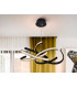 Modern Designer LED Pendant Light Ring Design Matt Black 2150lm 3000K-1