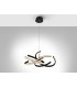 Modern Designer LED Pendant Light Ring Design Matt Black 2150lm 3000K-4