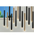 Ultra Slim Dimmable 14 Light Suspension Hanging Light Gold & Matt Black Maximum Height 3 meters with Remote Control-3