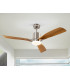 6 Speed Ultra Quiet Satin Nickel Ceiling Fan Wood Blades with LED Light Remote Control Timer & Reversible Functions-1