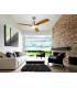 6 Speed Ultra Quiet Satin Nickel Ceiling Fan Wood Blades with LED Light Remote Control Timer & Reversible Functions-2