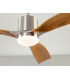 6 Speed Ultra Quiet Satin Nickel Ceiling Fan Wood Blades with LED Light Remote Control Timer & Reversible Functions-3