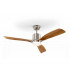 6 Speed Ultra Quiet Satin Nickel Ceiling Fan Wood Blades with LED Light, Remote Control, Timer & Reversible Functions