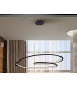 Modern Designer LED Ring Swirl Pendant Light Matt Black 2700lm 3000K-1