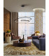 Modern Designer LED Ring Swirl Pendant Light Matt Black 2700lm 3000K-2