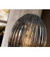 Pendant Light with Large Grey Shade in Shimmered Smoke Grey Tonality-2