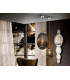 Pendant Light with Large Grey Shade in Shimmered Smoke Grey Tonality-3