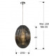Pendant Light with Large Grey Shade in Shimmered Smoke Grey Tonality-4