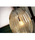 Pendant Light with Large Grey Shade in Cognac Tonality-2