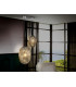 Pendant Light with Large Grey Shade in Cognac Tonality-3