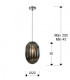 Pendant Light with Small Grey Shade in Shimmered Smoke Grey Tonality-4