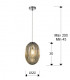 Pendant Light with Small Grey Shade in Cognac Tonality-4