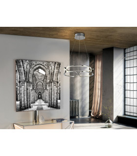 Small Modern Stylish Dimmable LED Designer Pendant Light Chrome with Remote Control-2