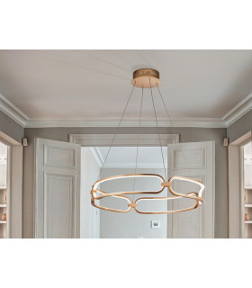 Modern Stylish Dimmable LED Designer Pendant Light Chrome with Remote Control-1