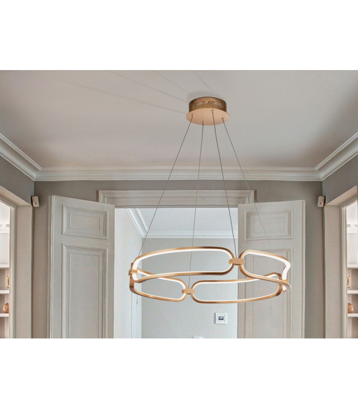 Modern Stylish Dimmable LED Designer Pendant Light Chrome with Remote Control-1