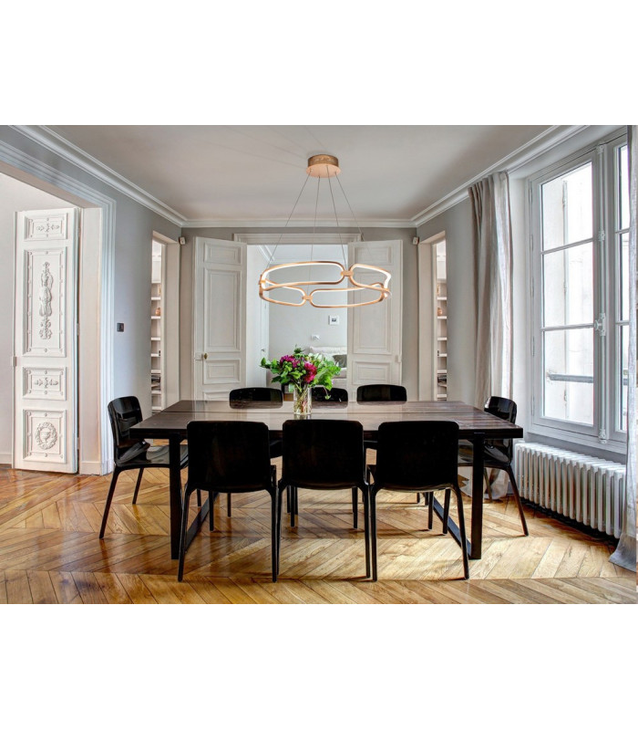 Modern Stylish Dimmable LED Designer Pendant Light Chrome with Remote Control-2