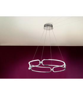 Modern Stylish Dimmable LED Designer Pendant Light Chrome with Remote Control-1