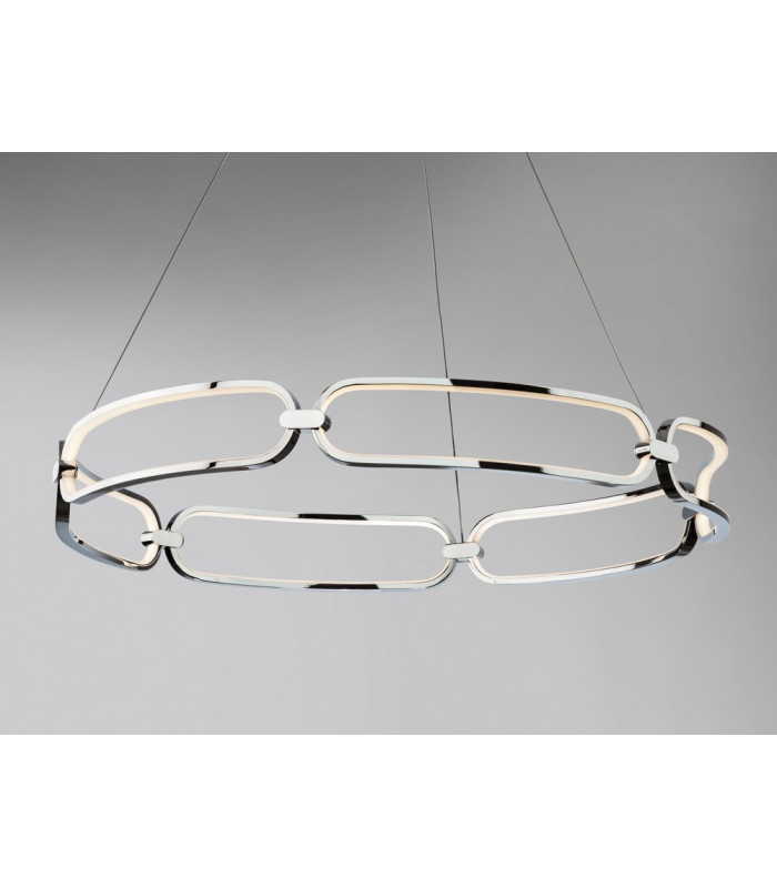 Large Modern Stylish Dimmable LED Designer Pendant Light Chrome with Remote Control-4