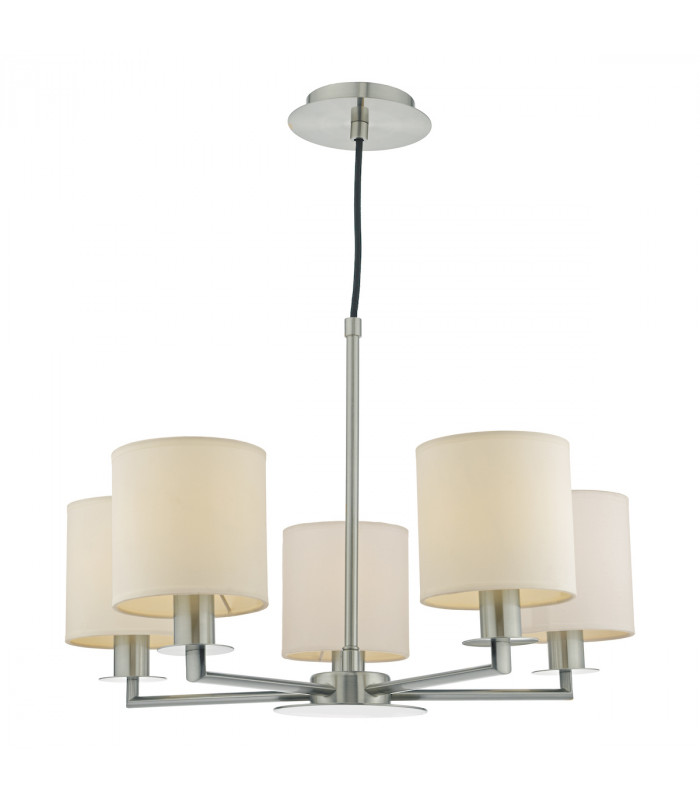 Pendant Multi Arm 5 Light Candle Satin Nickel-2
