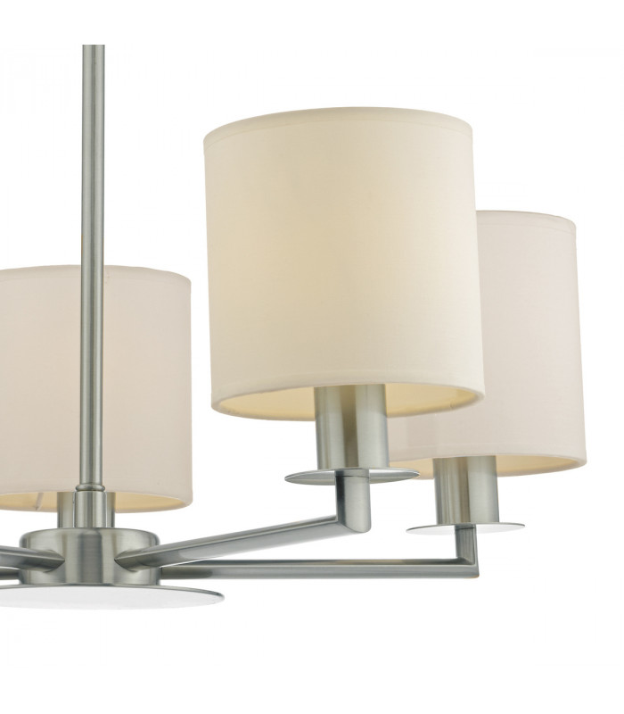 Pendant Multi Arm 5 Light Candle Satin Nickel-6