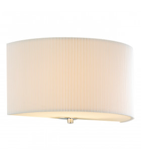 Cream Single Lamp Flush Wall Light with Mirco Pleat Shade-1