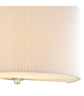 Cream Single Lamp Flush Wall Light with Mirco Pleat Shade-2
