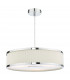 3 Light Cylindrical Pendant Polished Chrome Ivory-1