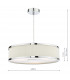 3 Light Cylindrical Pendant Polished Chrome Ivory-4
