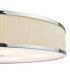6 Light Cylindrical Pendant Polished Chrome Ivory-3