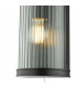 Outdoor Wall Lamp Matt Black Ribbed Glass IP44-3