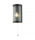 Outdoor Wall Lamp Matt Black Ribbed Glass IP44-4Outdoor Wall Lamp Matt Black Ribbed Glass IP44-5