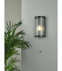 Outdoor Wall Lamp Matt Black Ribbed Glass IP44-7
